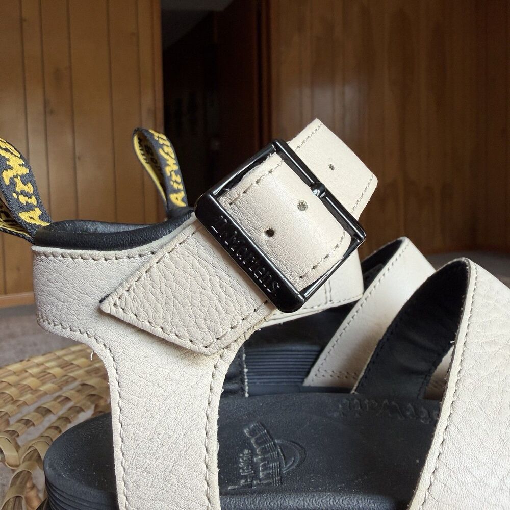 Dr. Marten's Womens Blaire Pisa Parchment Beige Leather Strap Sandals US 5 EU 36 - Picture 5 of 16